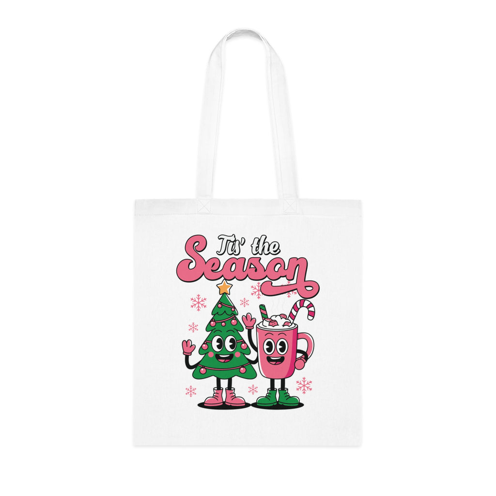 'Tis the Season Christmas Tree & Hot Cocoa Cute Holiday Cotton Tote