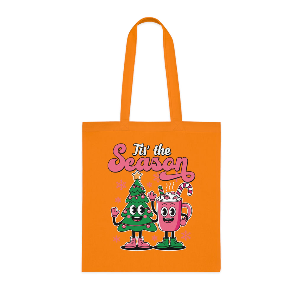 'Tis the Season Christmas Tree & Hot Cocoa Cute Holiday Cotton Tote