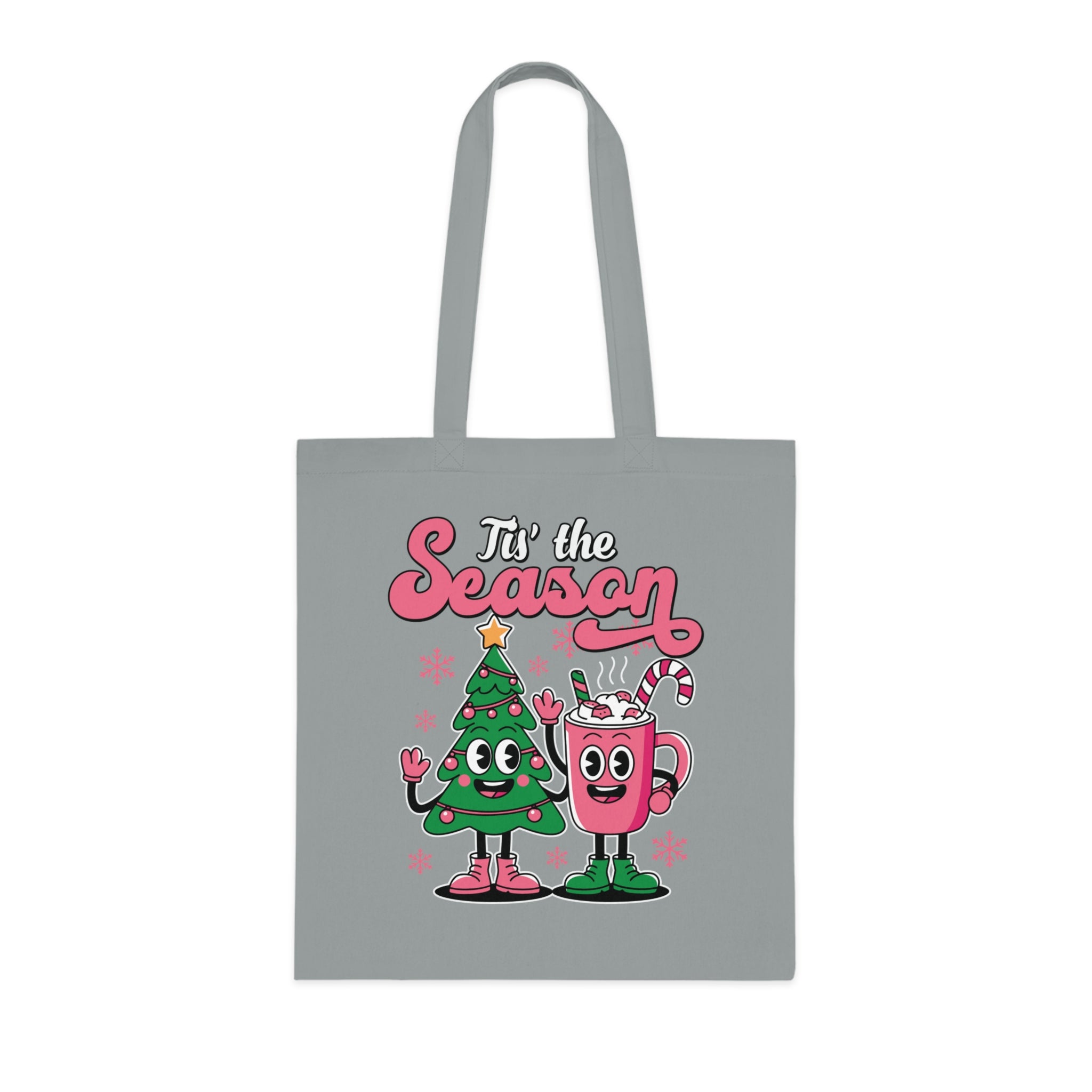 'Tis the Season Christmas Tree & Hot Cocoa Cute Holiday Cotton Tote