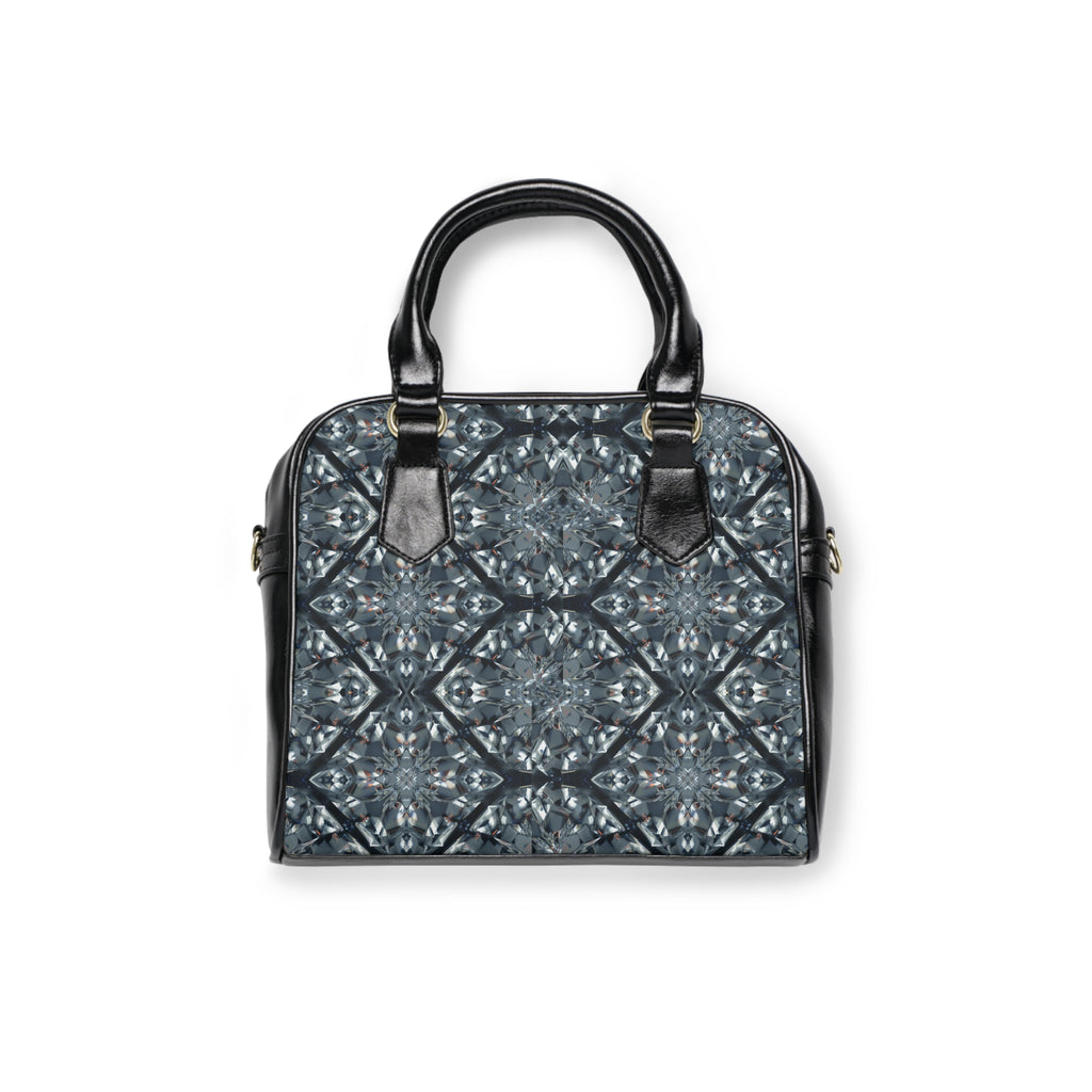 Quilted Slate Pattern Shoulder Handbag — Elegant Geometric Tote for Everyday & Evening