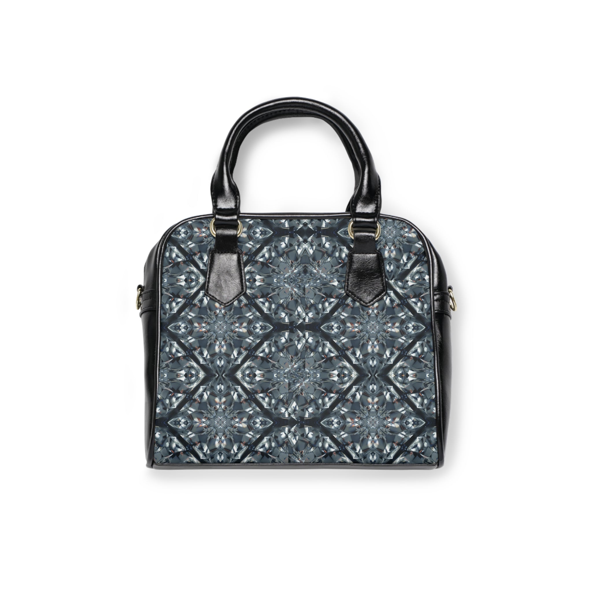 Quilted Slate Pattern Shoulder Handbag — Elegant Geometric Tote for Everyday & Evening